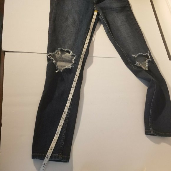 FREE PEOPLE Denim Jeans Skinny Busted Knees - Picture 6 of 6
